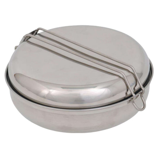 Adventure-ready Stainless Steel Mess Kit for Camp Cooking