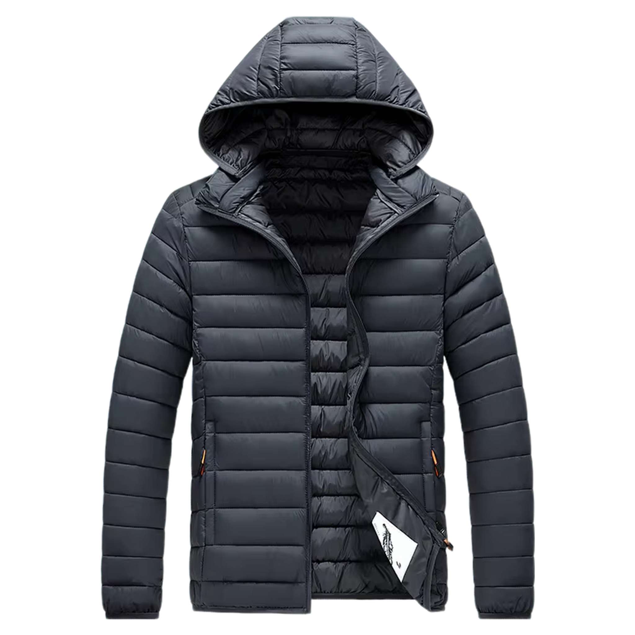Insulated Winter Parka with Detachable Hood - Men's