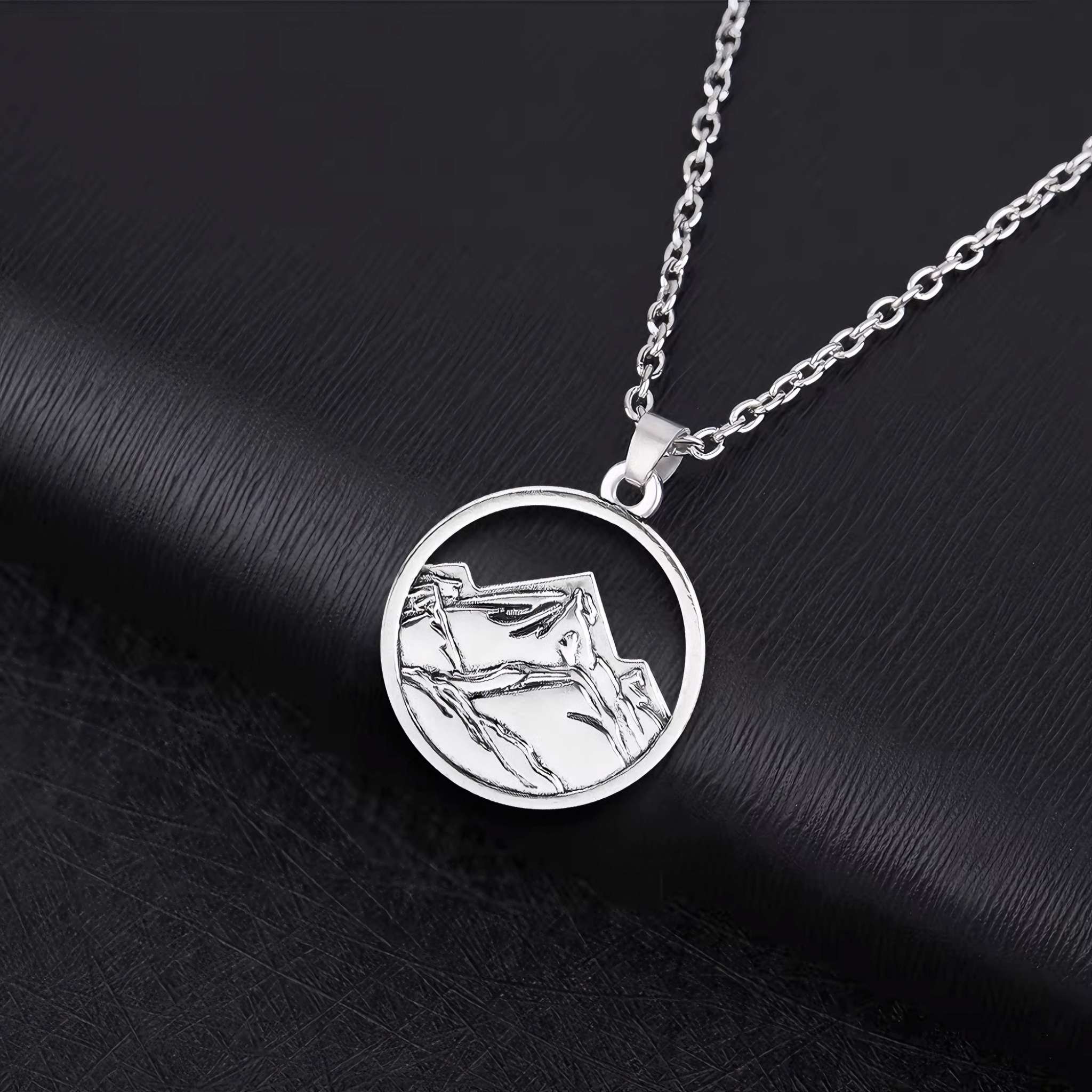 SummitEdge Mountain Pendant Necklace – Silver-Tone