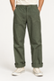 Bronson olive fatigue pants, full-length front view with patch pockets