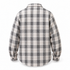 Ridgepine gray and taupe plaid shirt, full back view