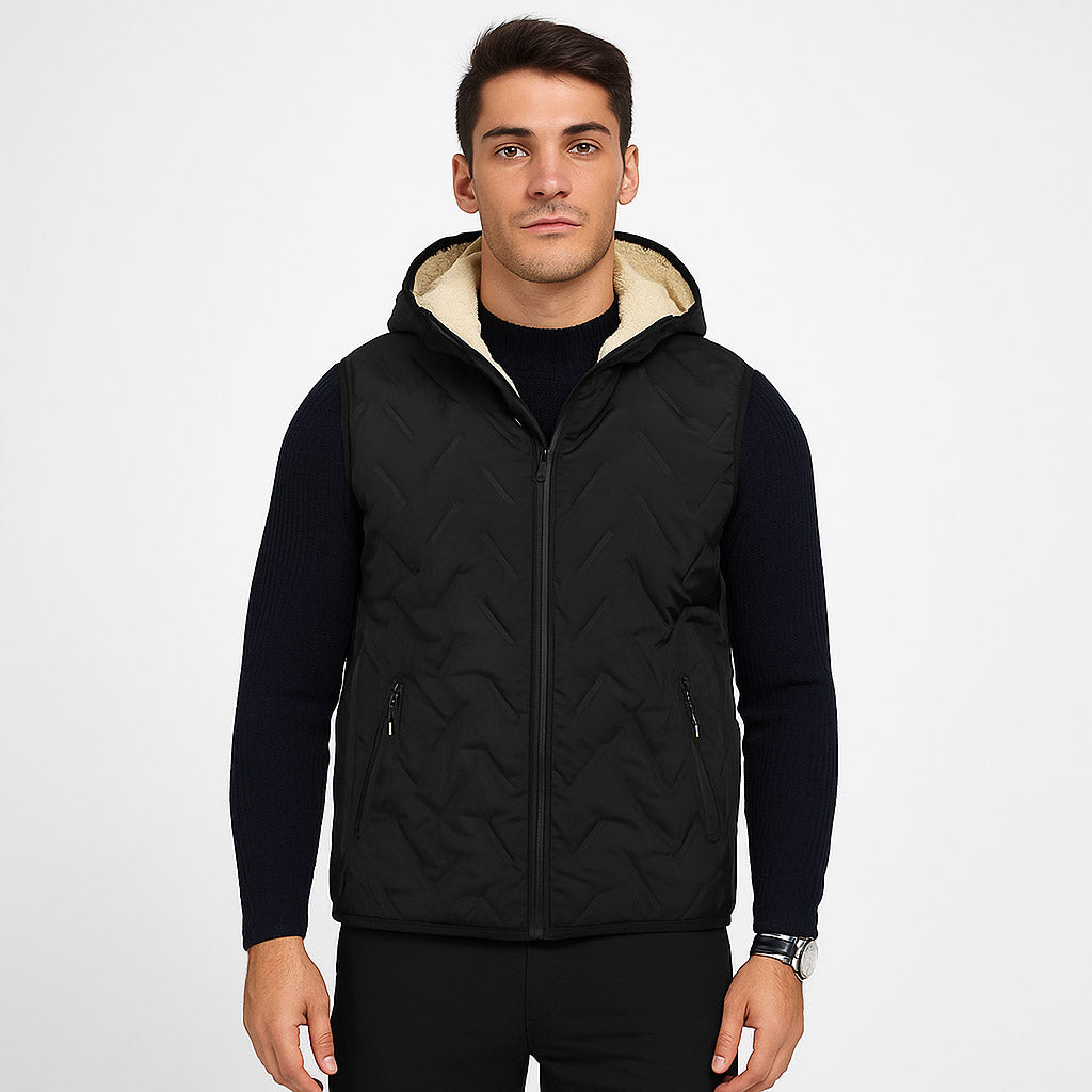 Alpex men's hooded insulated puffer vest