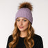 FrostPeak Knit Beanie with Detachable Faux-Fur Pom – Women’s