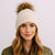 FrostPeak Knit Beanie with Detachable Faux-Fur Pom – Women’s