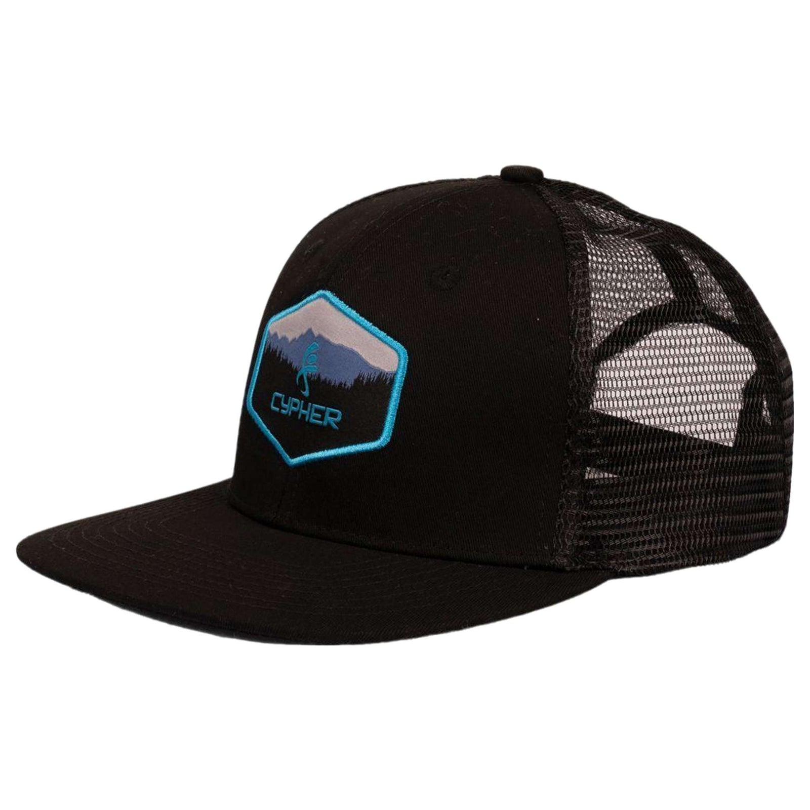 Duoscape Mid-Crown Trucker Hat - Blue/Blue