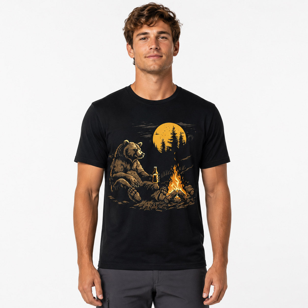 Northline Highline AR men's camp bear graphic t-shirt