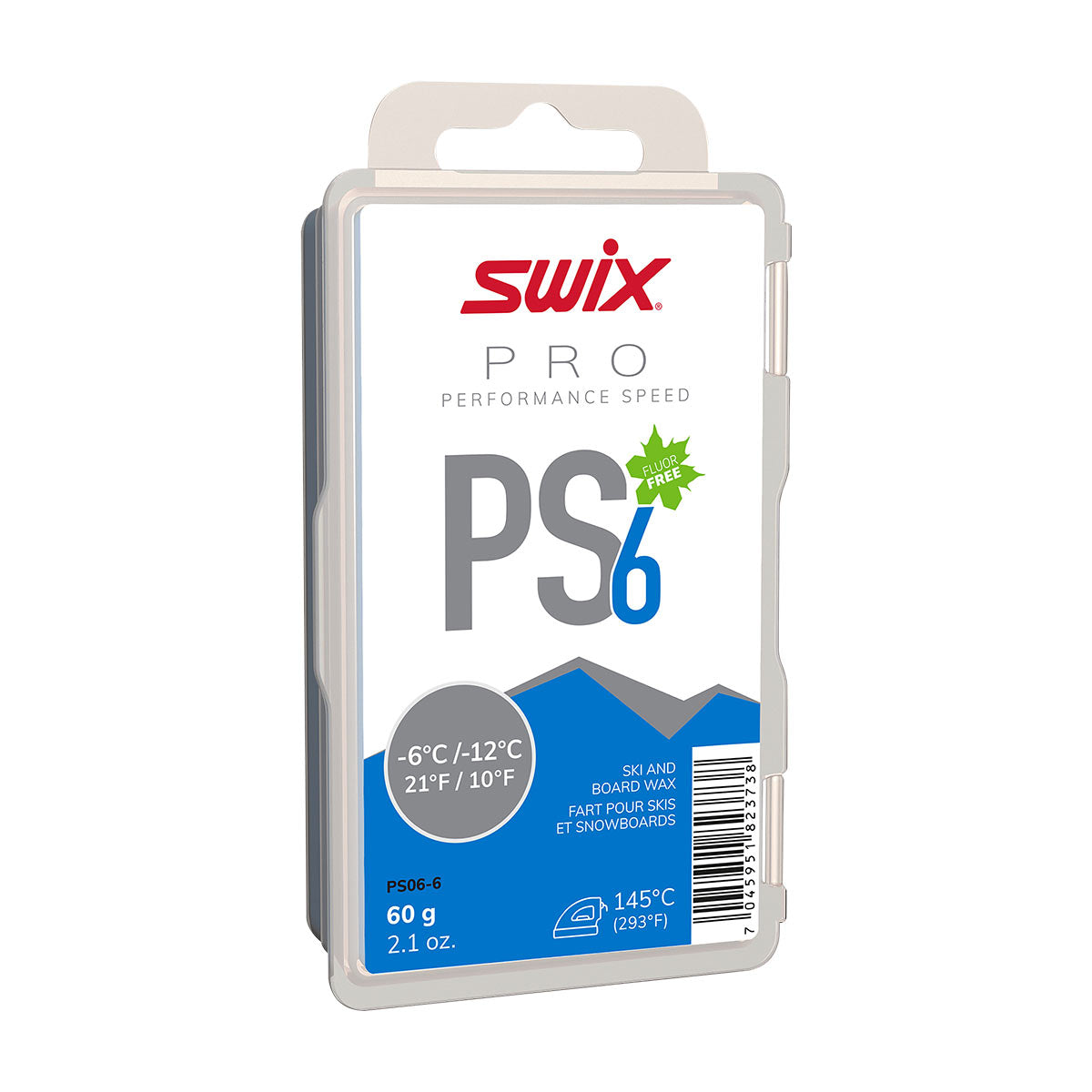 Swix PS6 blue cold ski glide wax 60 g