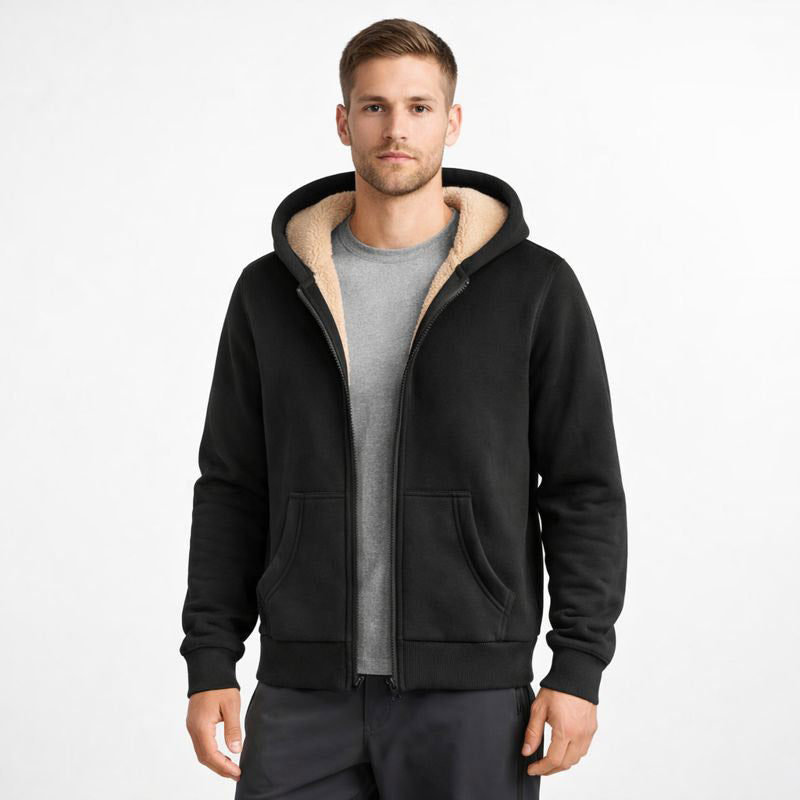 Alpex Glenfarrow unisex sherpa-lined zip hoodie