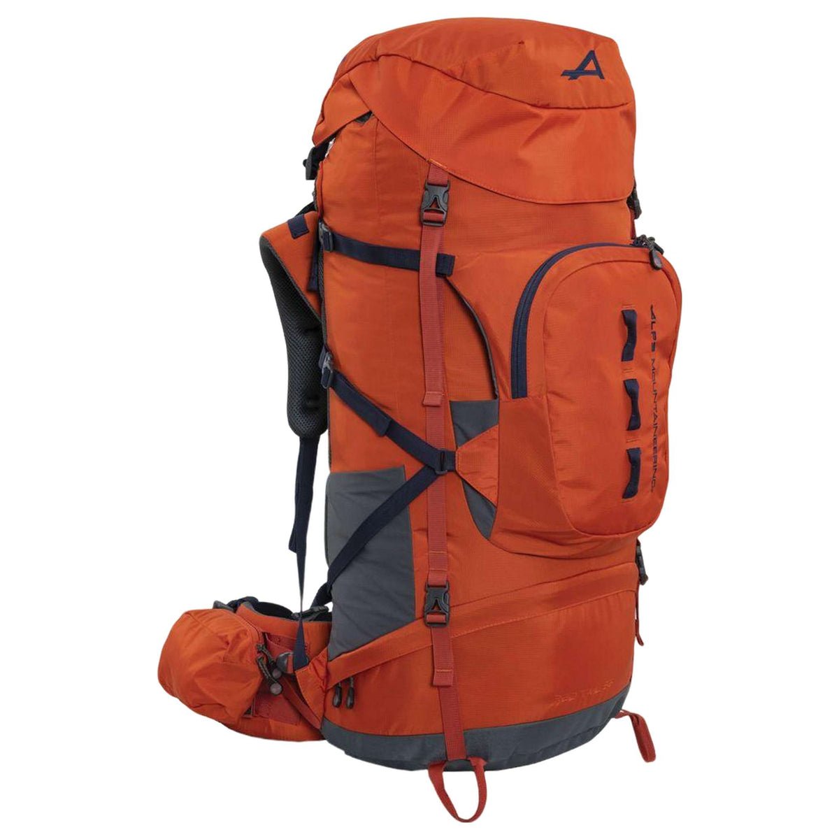 ALPS Mountaineering Red Tail 65L hiking backpack in chili