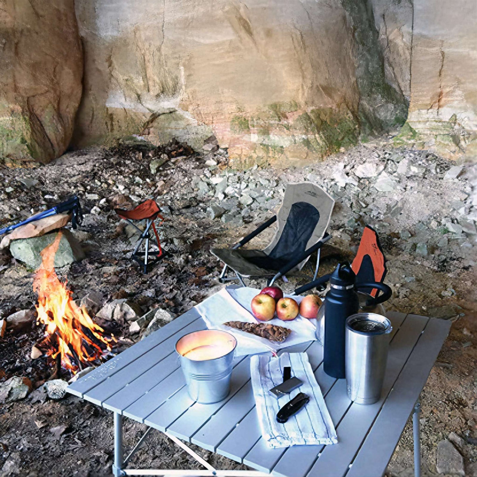EdgeFold Camp Table - Silver