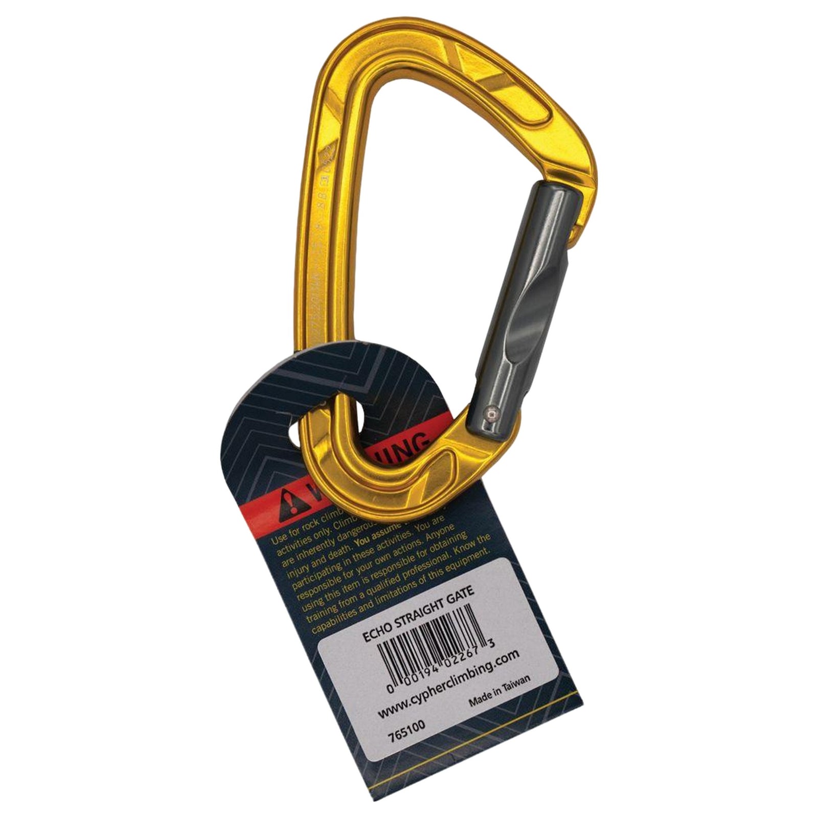 Cypher Echo Straight Gate Carabiner – Lightweight & Versatile Climbing Essential