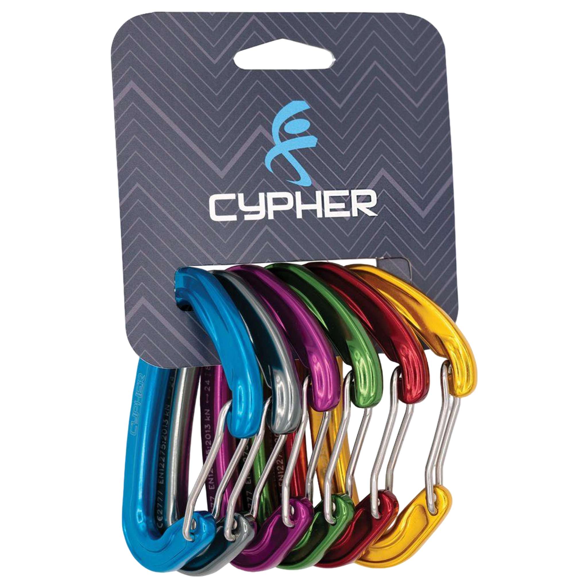 Cypher CERES II Carabiner 6-Pack - Six Vibrant Colors for Superior Trad Climbing