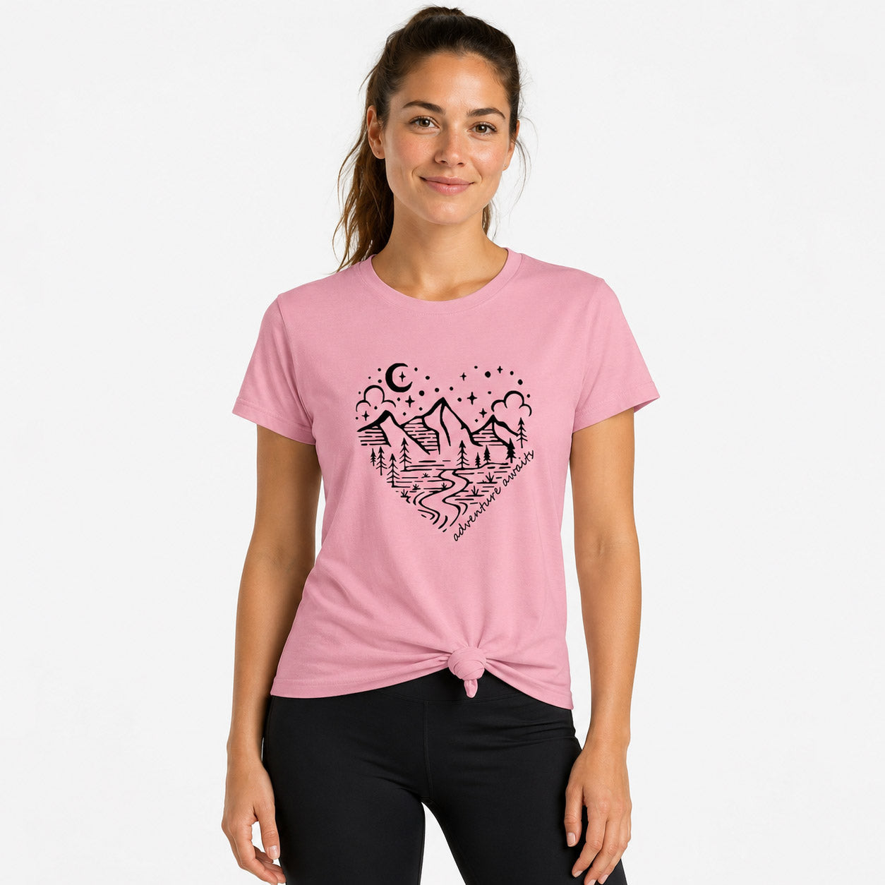 Northline Highline AR women's cotton mountain graphic t-shirt