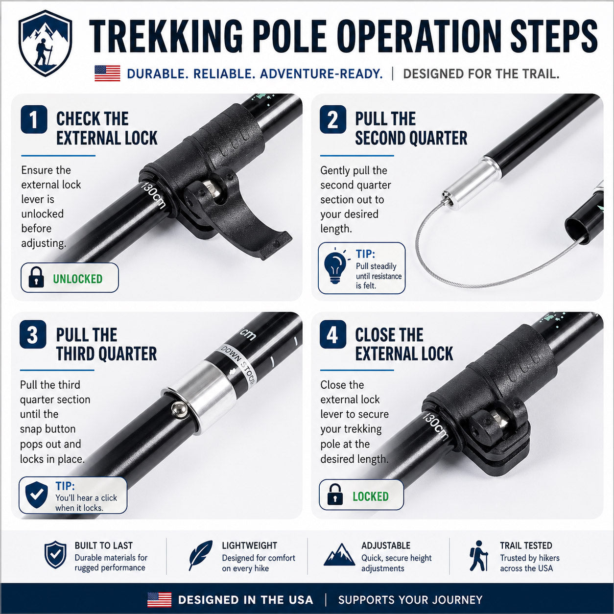 Necasil Highline AR folding trekking pole