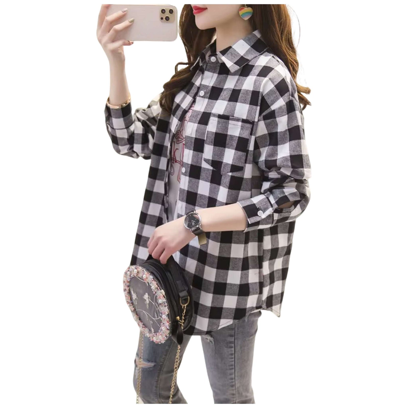 Flannel Plaid Shirt - Women's