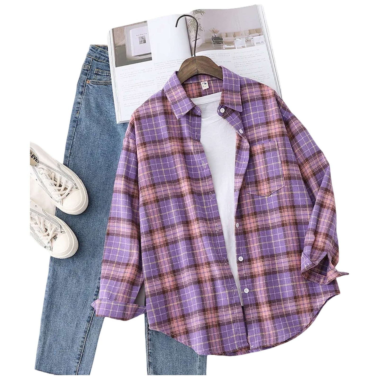 Flannel Plaid Shirt - Women's