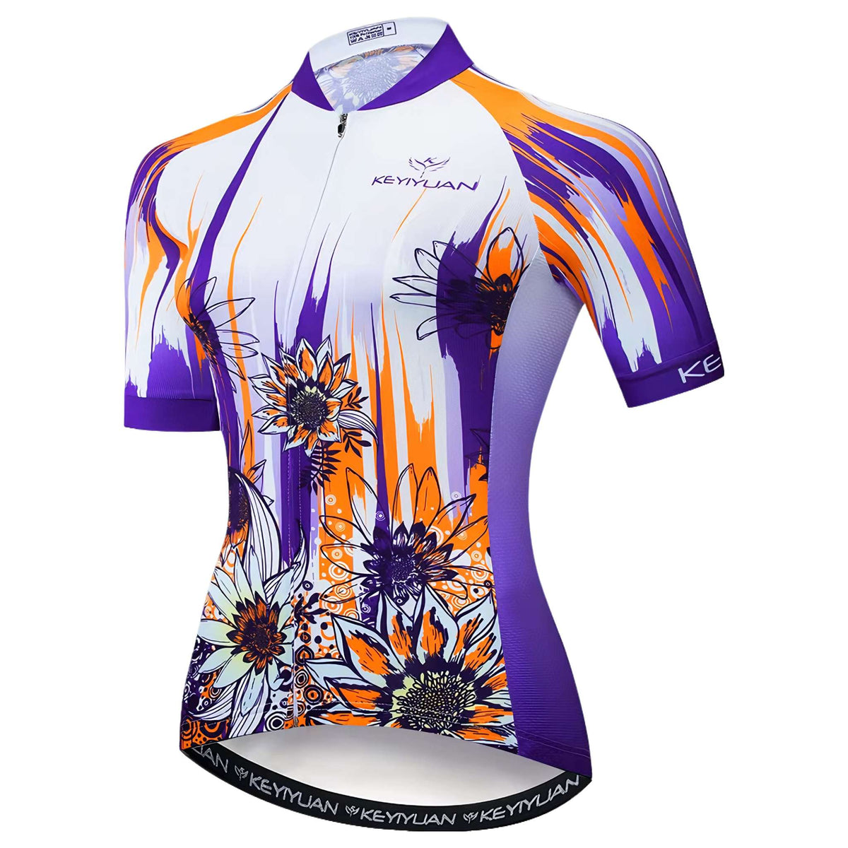Keyiyuan BlazeBloom women's fireburst floral cycling jersey