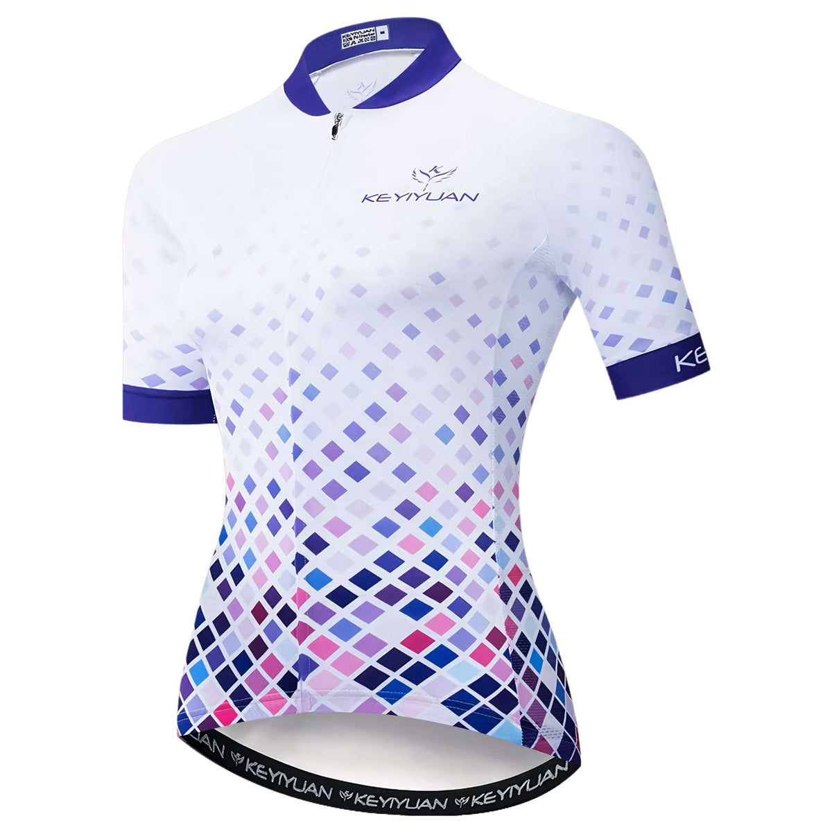 Keyiyuan AeroGrid women's pixel fade cycling jersey