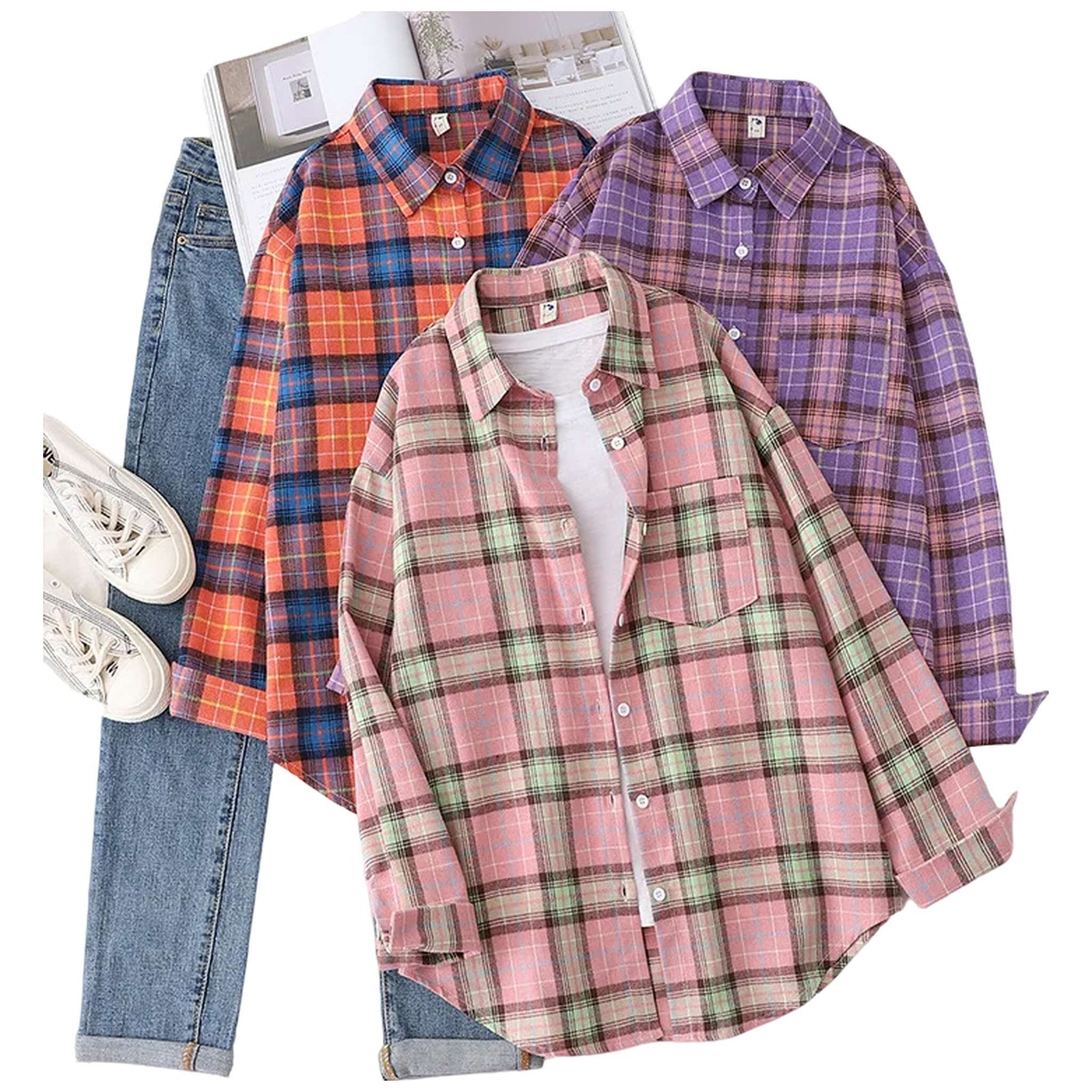 Flannel Plaid Shirt - Women's