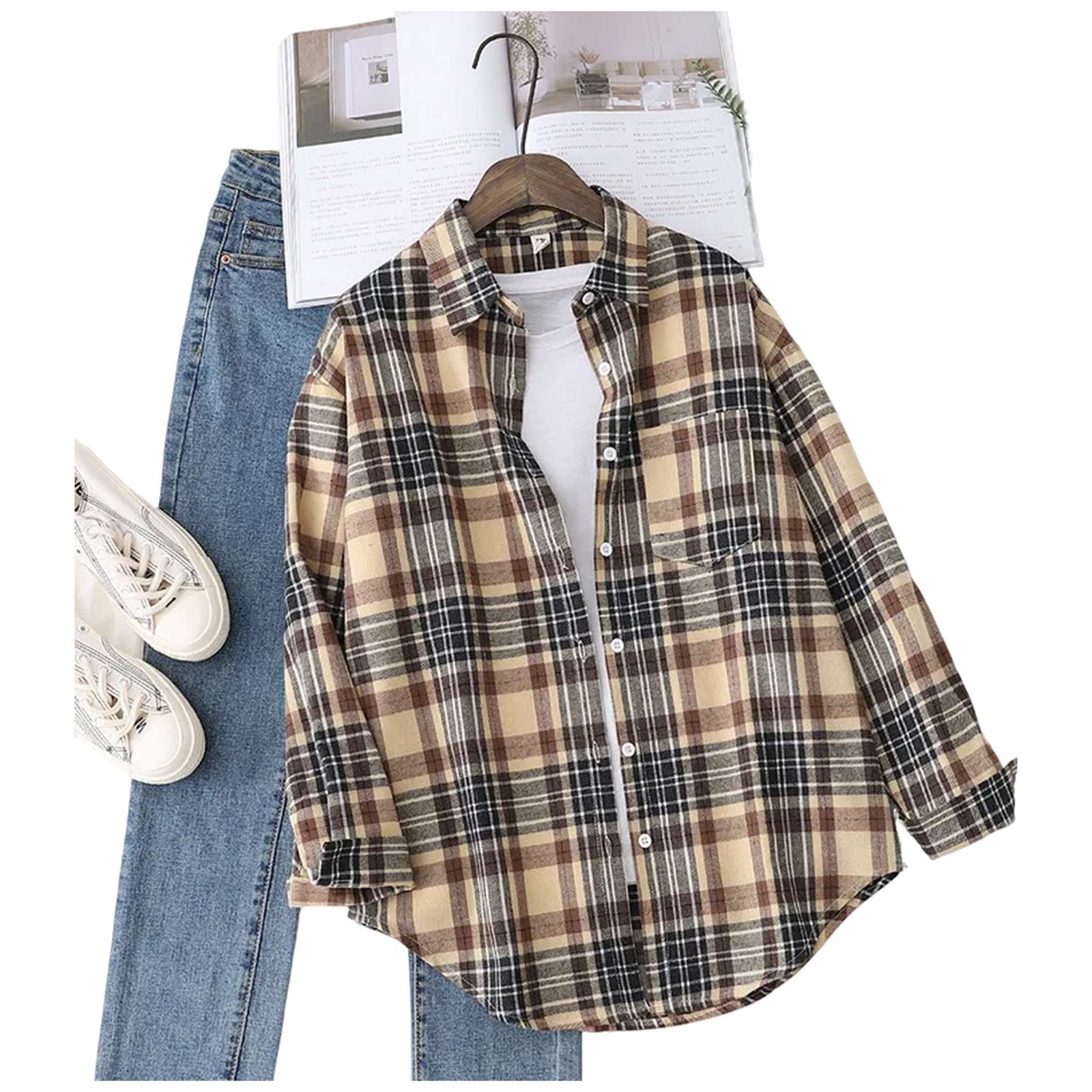 Flannel Plaid Shirt - Women's