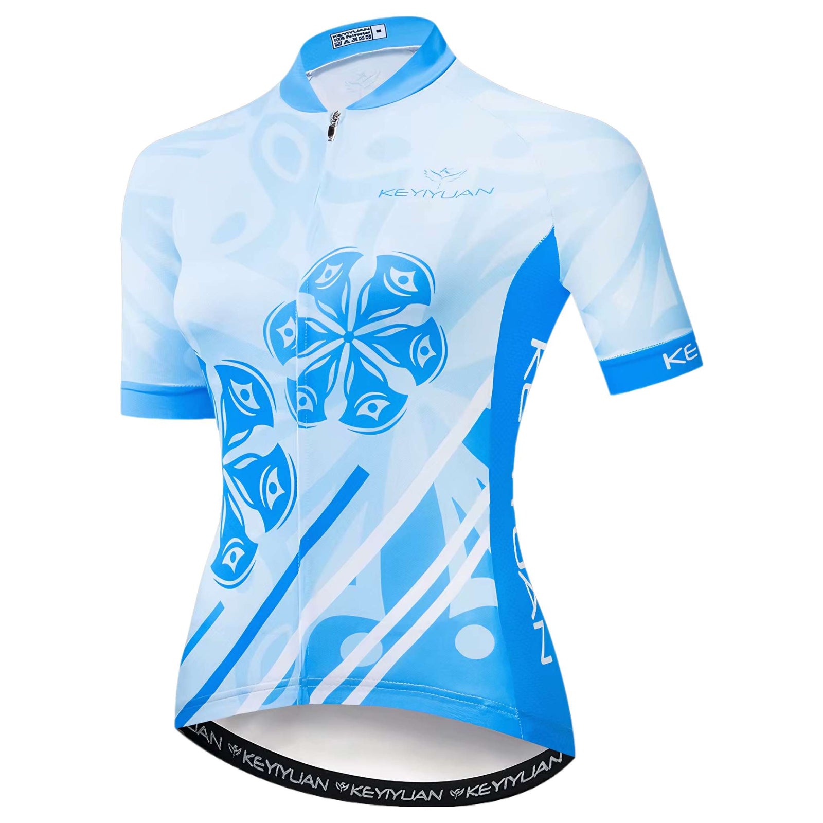 FrostFlow Women's Cycling Jersey – Ice Blue Surge