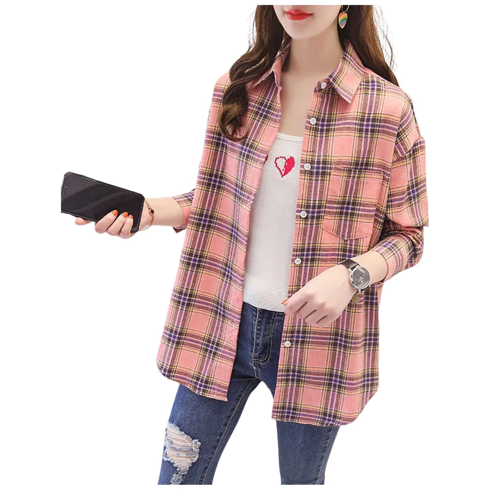 Flannel Plaid Shirt - Women's