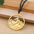 SummitGlint Mountain Pendant Necklace – Gold-Tone