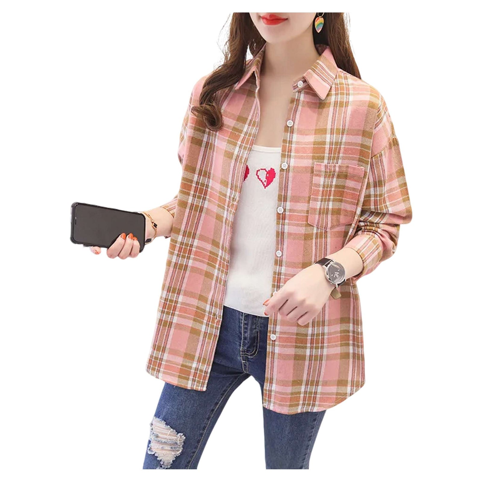 Flannel Plaid Shirt - Women's