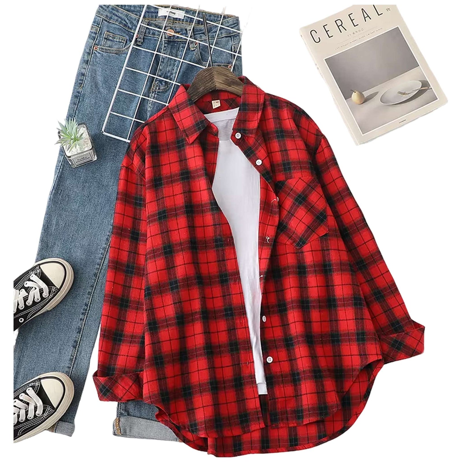 Flannel Plaid Shirt - Women's