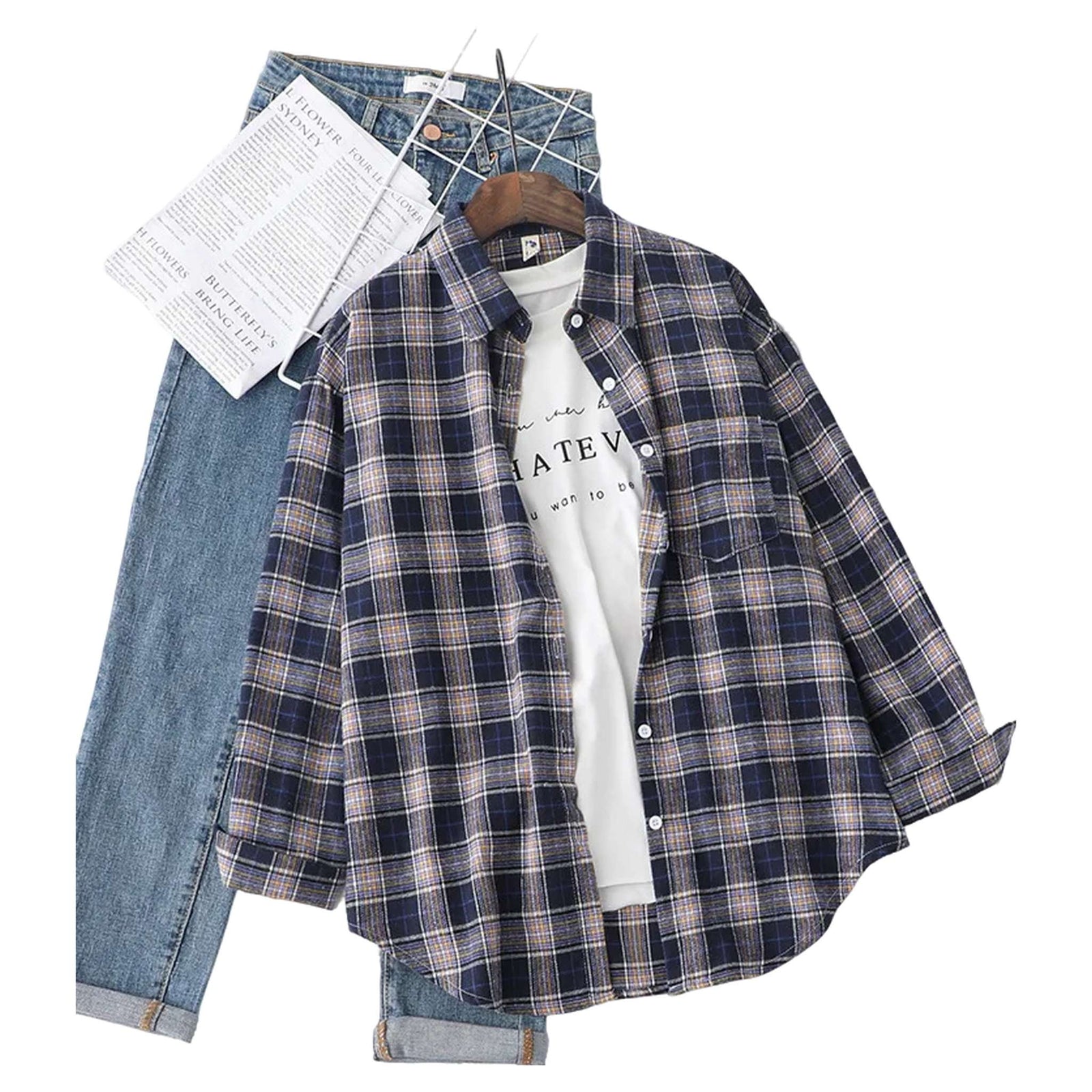 Flannel Plaid Shirt - Women's