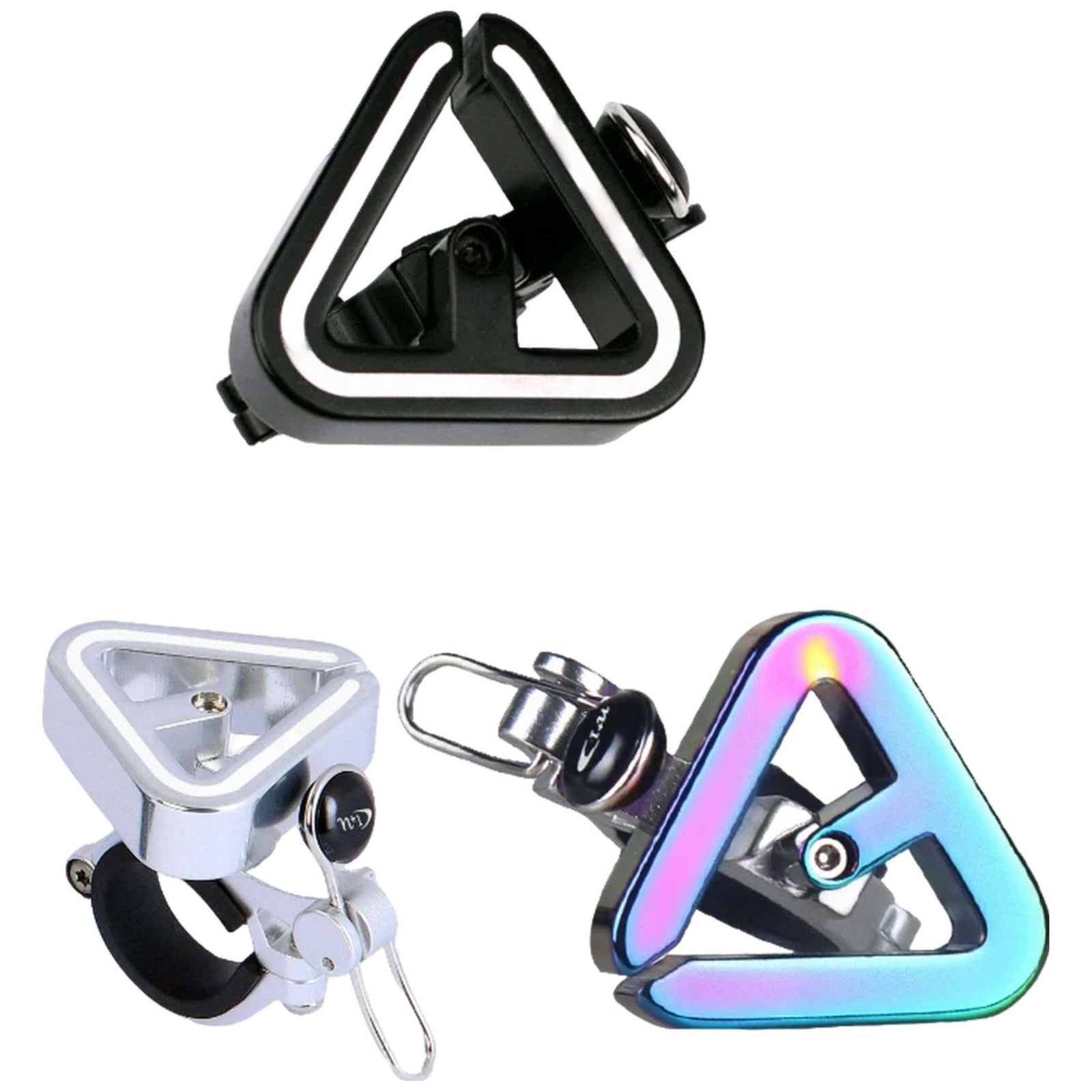 High-Fidelity Copper Alloy Triangle Bike Bell - Easy-Mount CNC Base for All Bikes