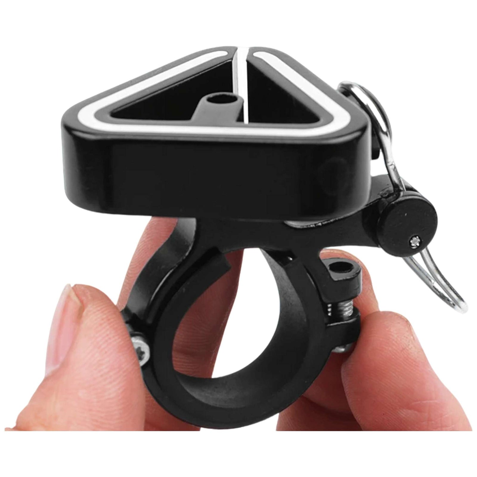 High-Fidelity Copper Alloy Triangle Bike Bell - Easy-Mount CNC Base for All Bikes