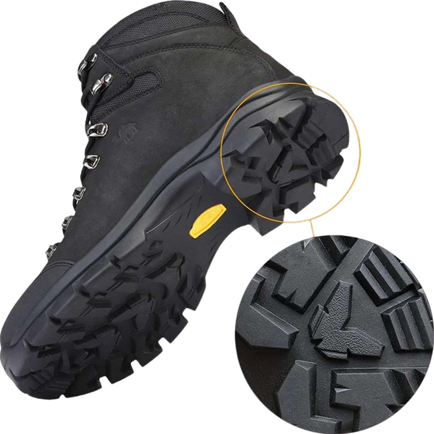 Men's Waterproof Hiking Boots - Durable Leather Outdoor Trekking Shoes