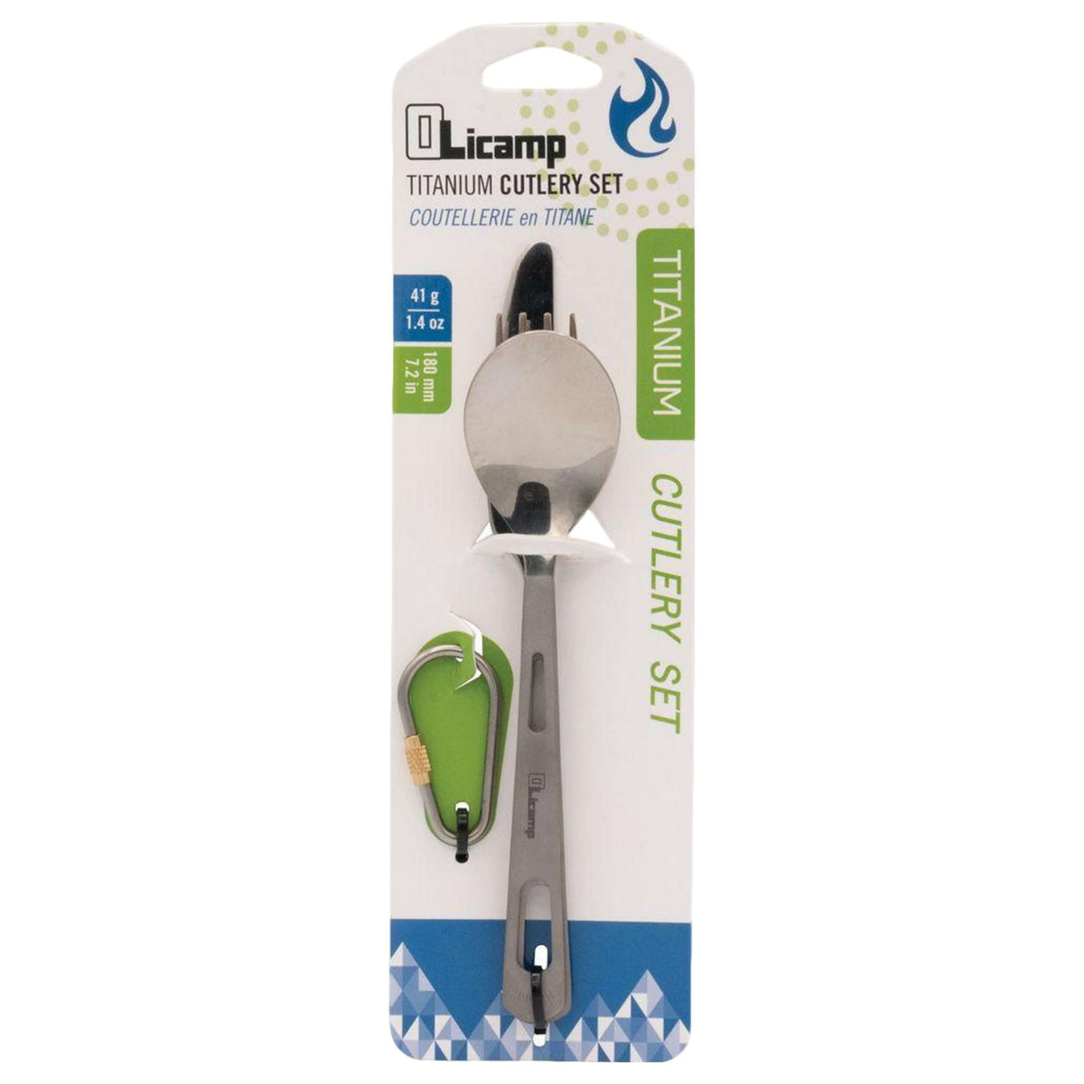 Olicamp titanium 3 piece camping cutlery set