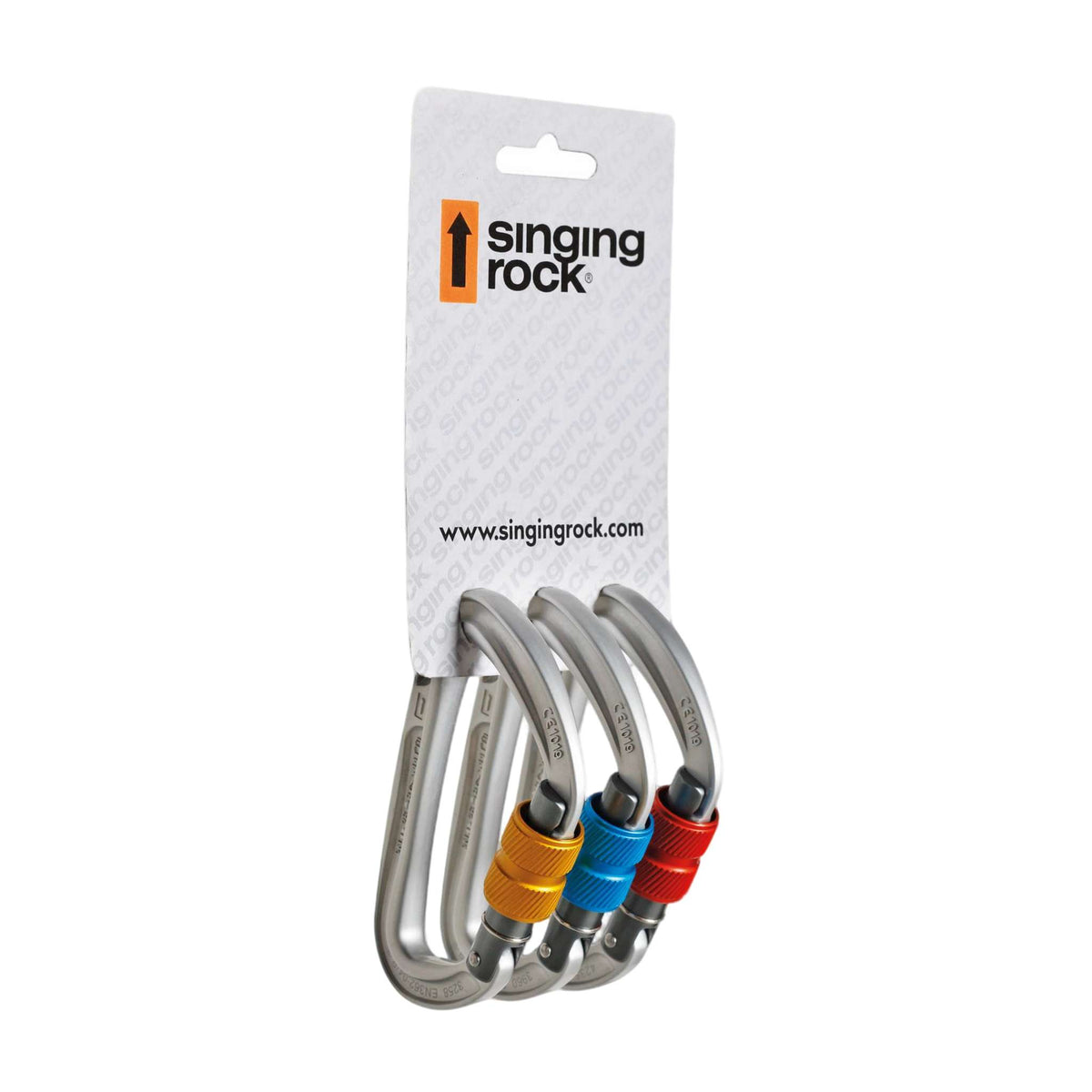 Singing Rock Colt screwgate locking carabiner 3-pack