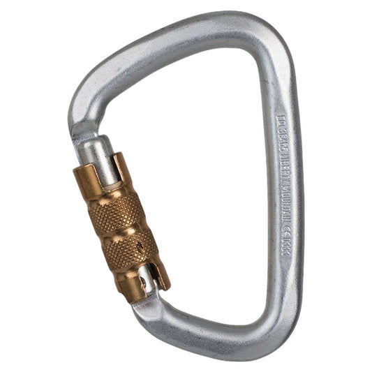 Hard Steel Large D Key Lock Carabiner – Three Stage Auto Lock for Climbing Safety