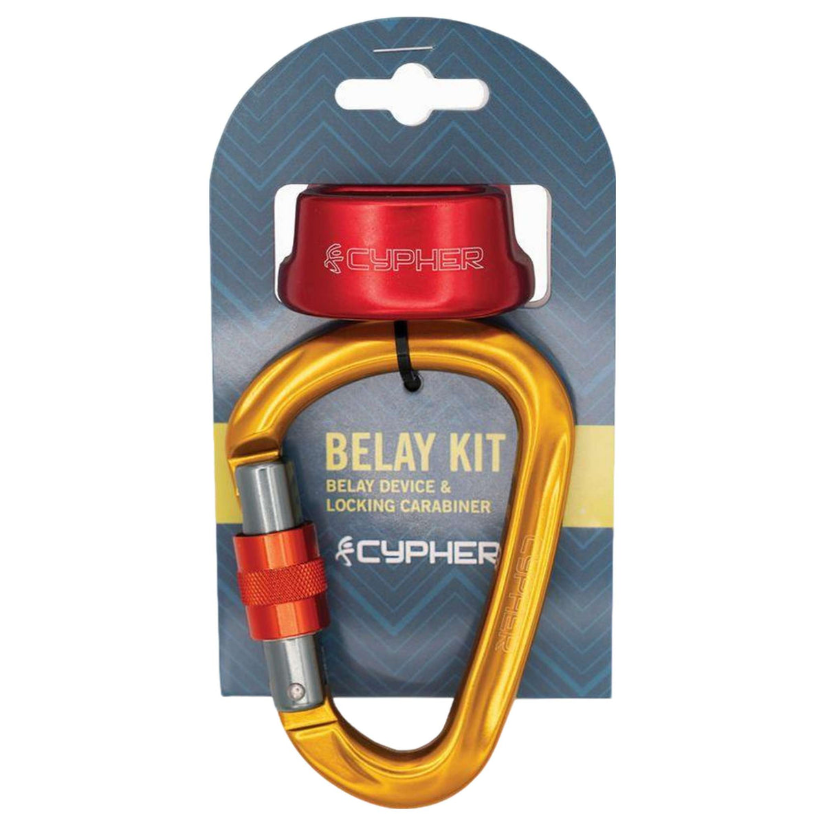 Cypher ARC belay device and HMS screw-lock carabiner kit