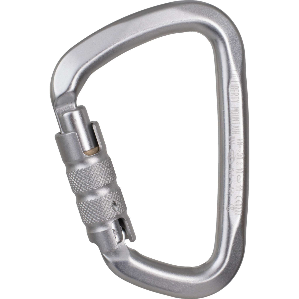 Cypher aluminum large D triple-lock climbing carabiner