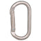 Classic Steel Oval Carabiner – 23kN Nickel Plated for Climbing & Ropes Courses