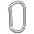 Classic Steel Oval Carabiner – 23kN Nickel Plated for Climbing & Ropes Courses