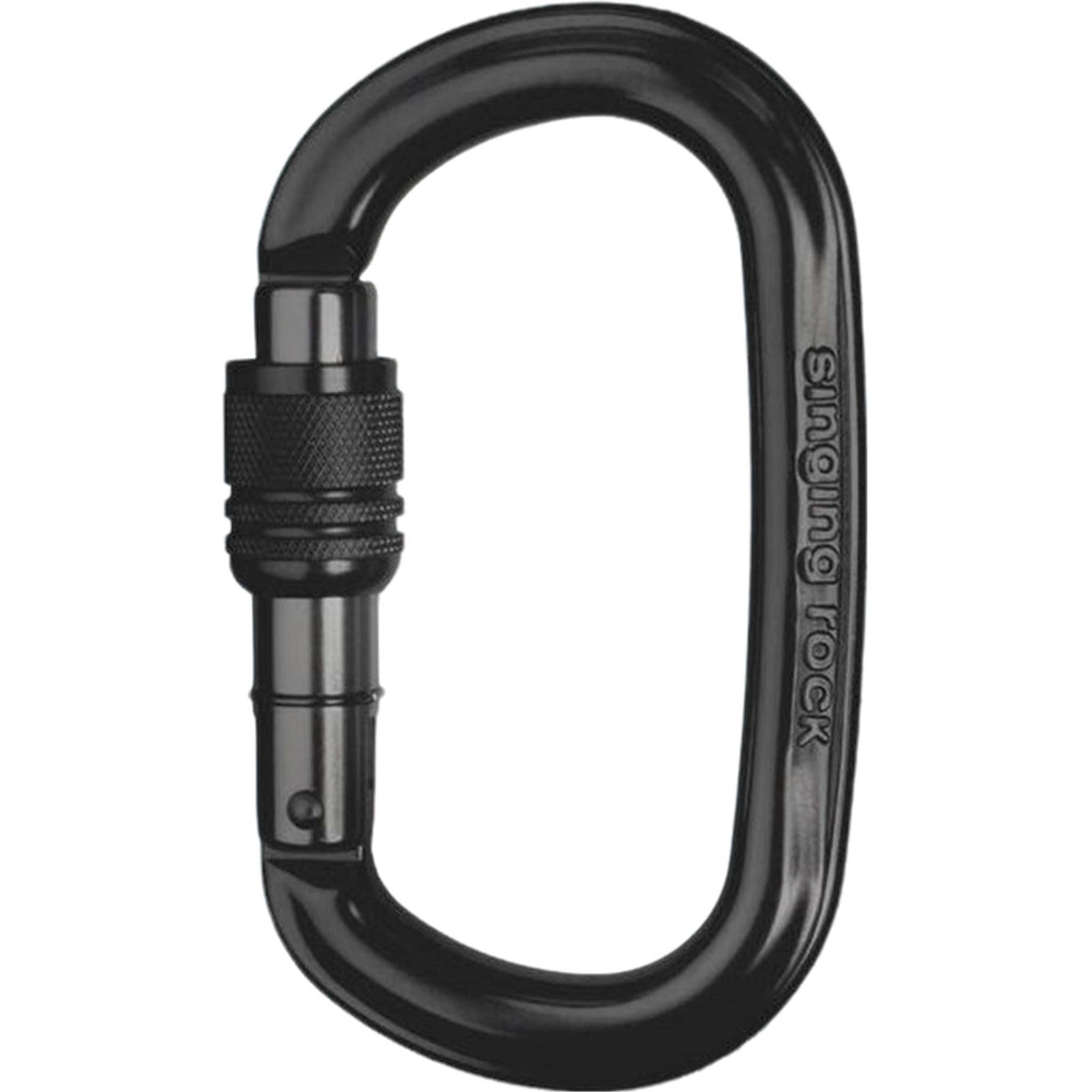Ozone Screw Gate Oval Carabiner - Blue/Black
