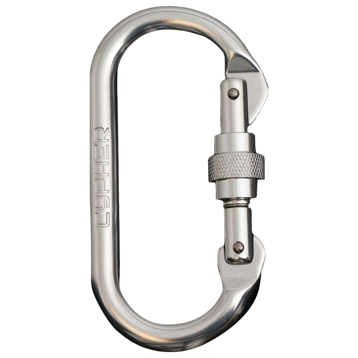 Cypher oval locking climbing carabiner