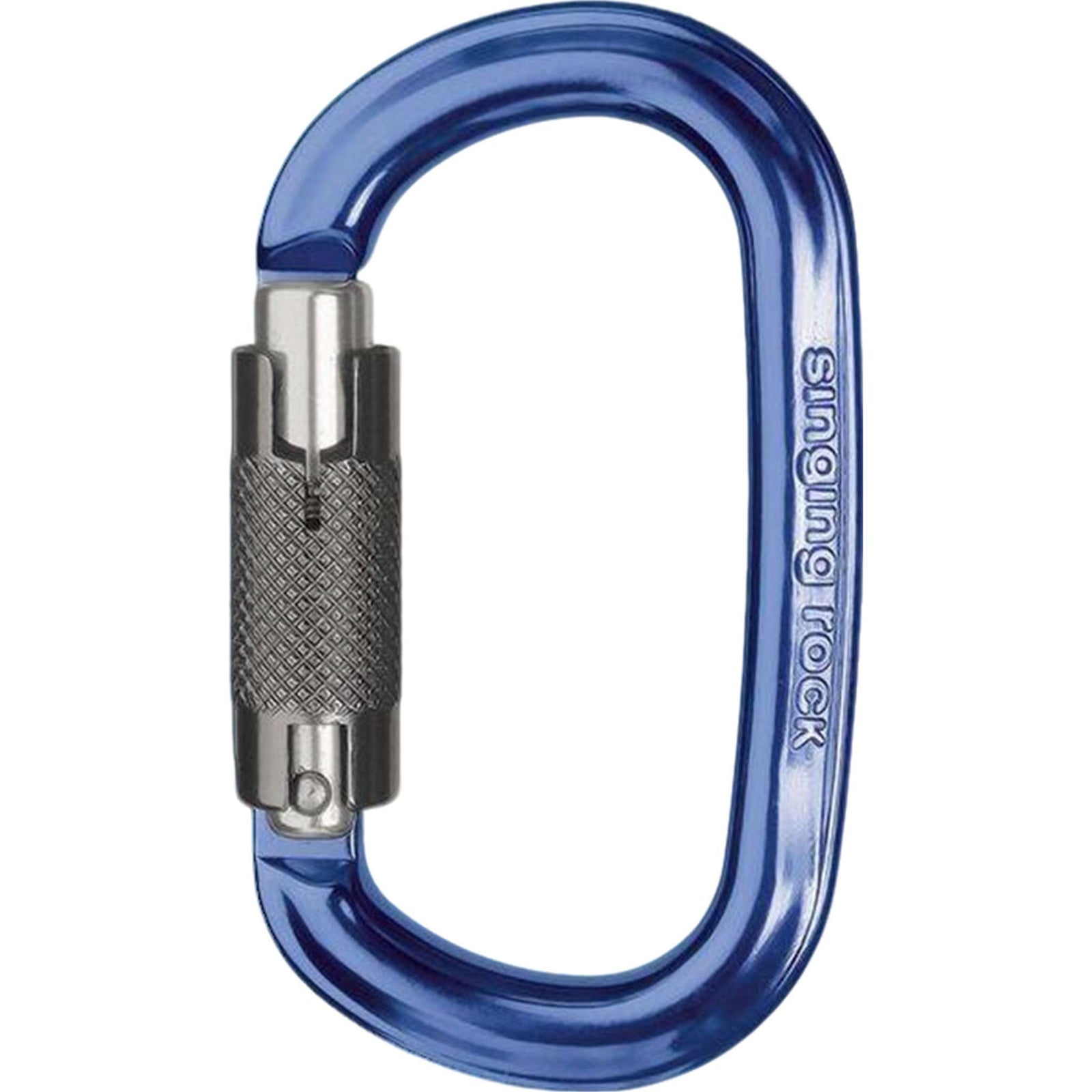 Ozone TWL Carabiner - Oval Twist Gate Lock for Climbing - Blue/Black