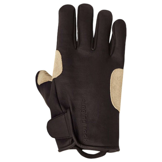 Singing Rock Grippy Leather Glove - Full-Finger Durability for Climbing & Rescue