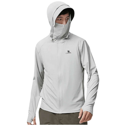 Men's Ice Silk Sun Protection Jacket - UPF 50+ Windbreaker for Outdoor Adventures