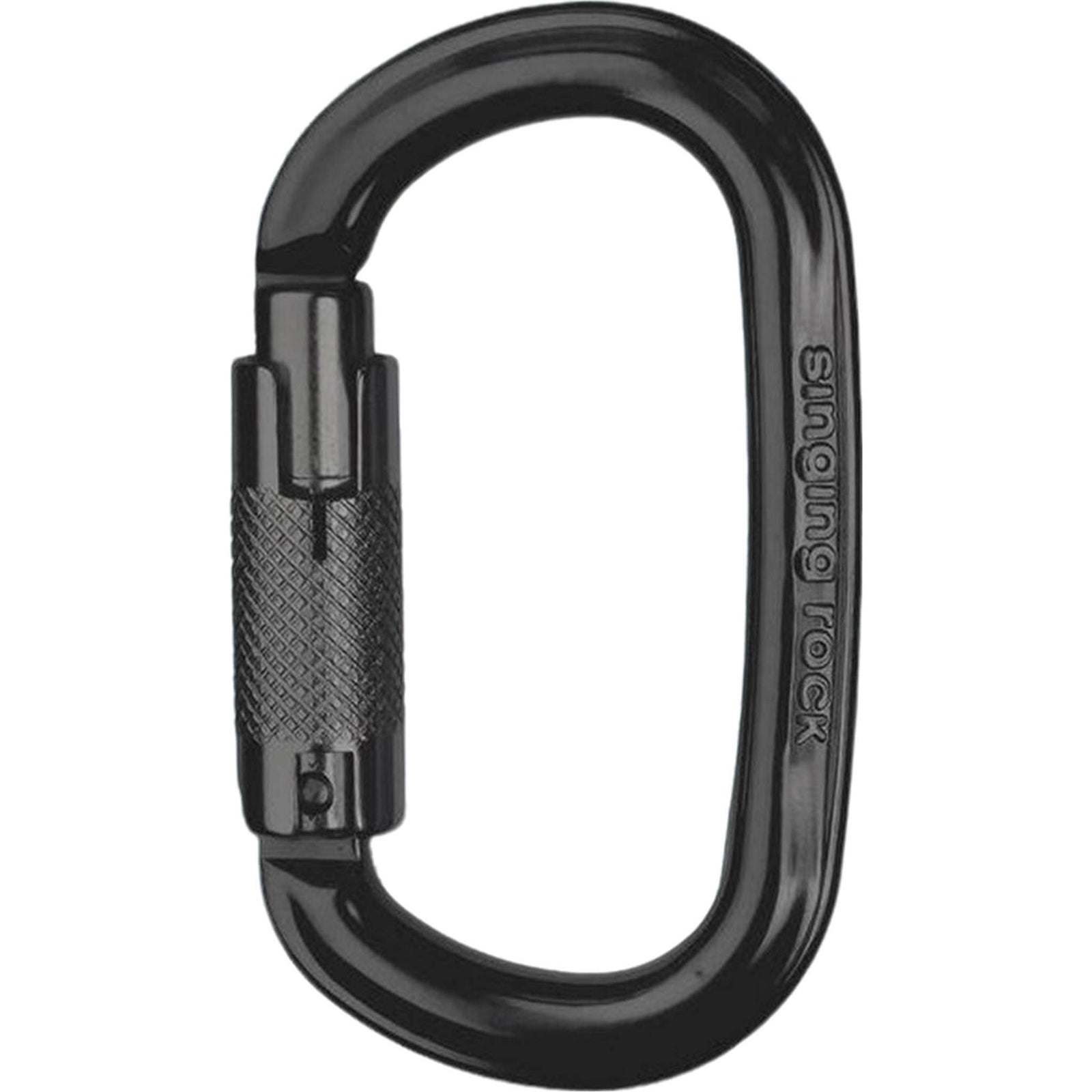 Ozone TWL Carabiner - Oval Twist Gate Lock for Climbing - Blue/Black