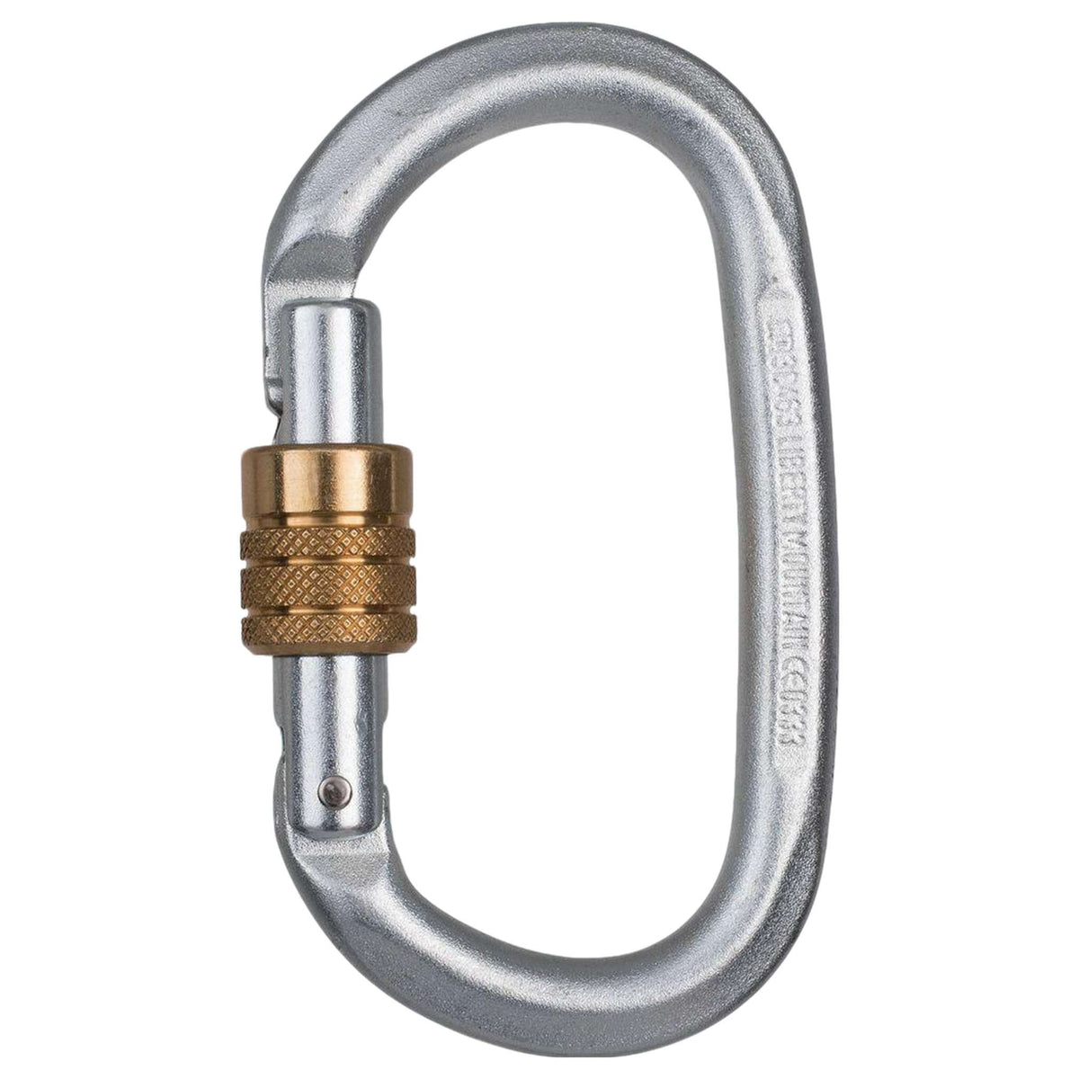 Cypher heavy duty steel oval screw-gate climbing carabiner