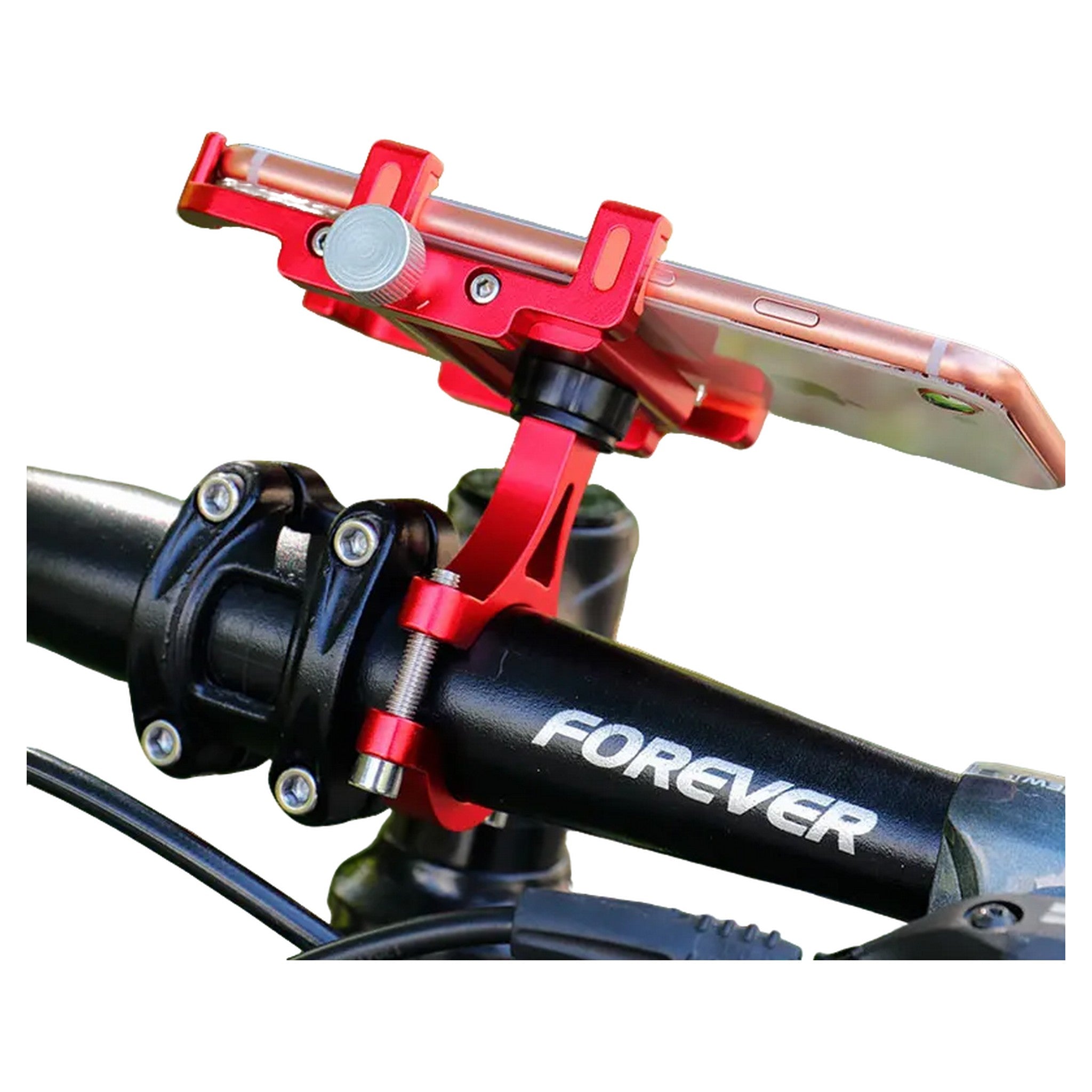 360° Rotatable Alloy Phone Mount - Secure & Versatile GPS Handlebar Bracket for Bikes & Motorcycles