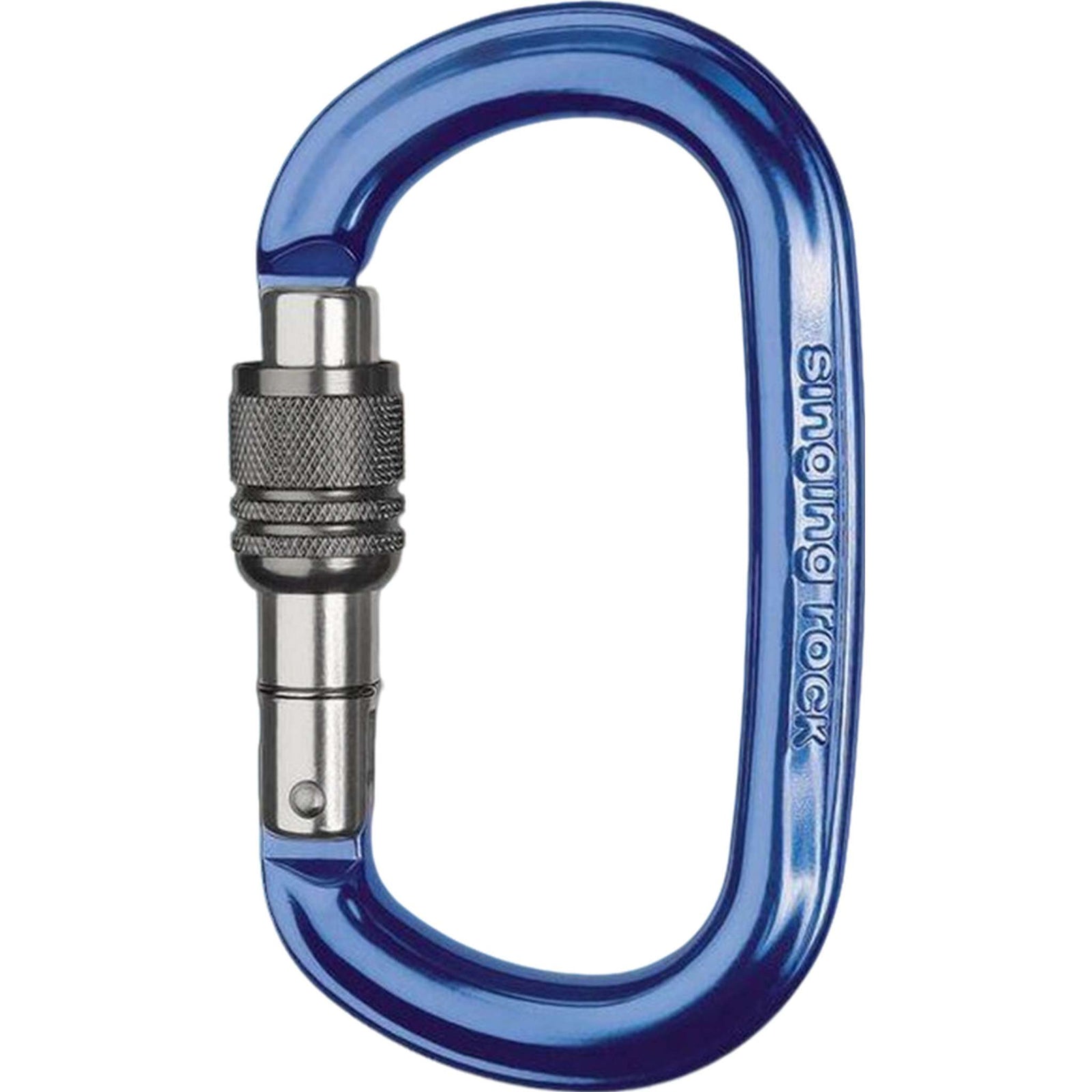 Ozone Screw Gate Oval Carabiner - Blue/Black