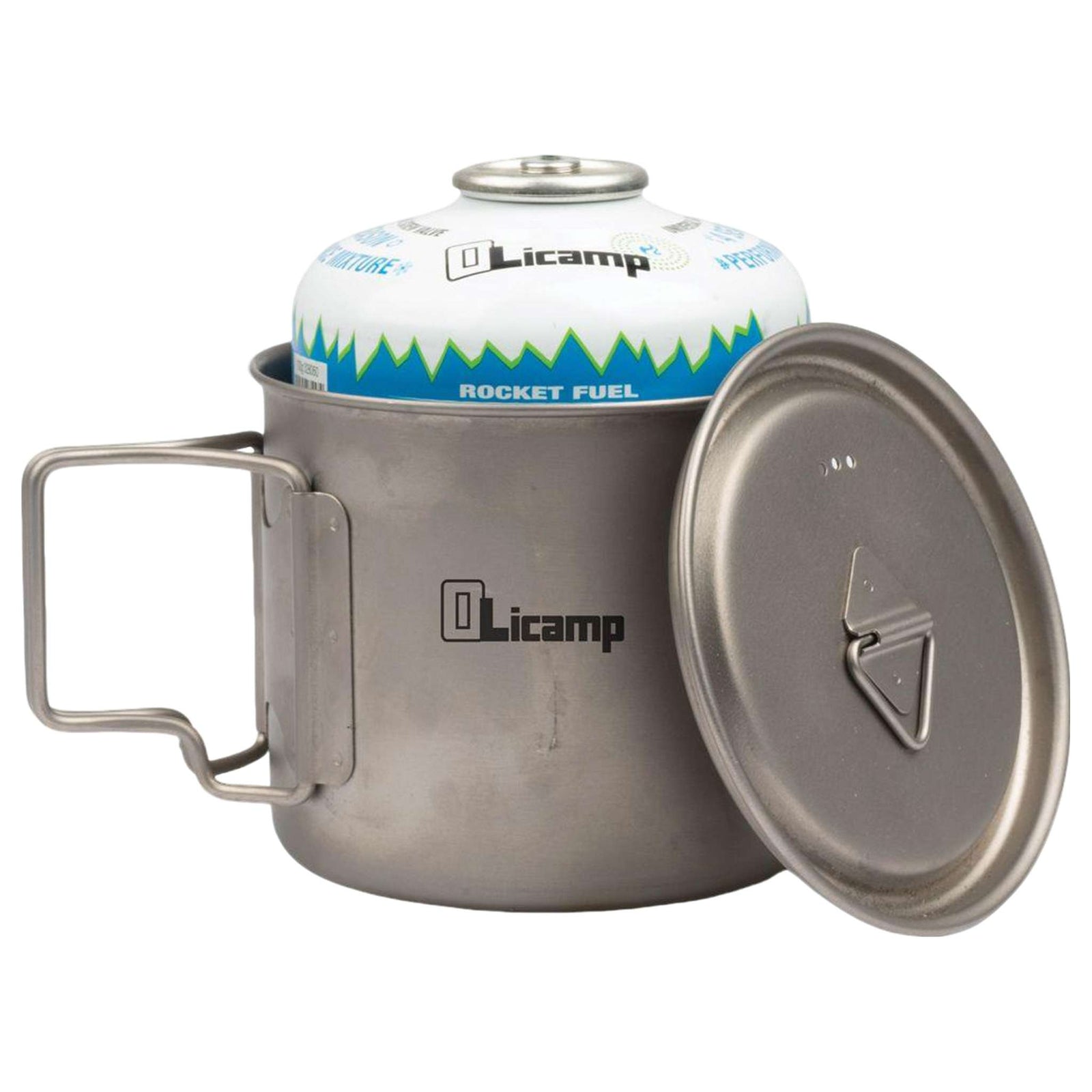 Olicamp Titanium Space-Saver Mug with Lid - Lightweight Camping and Backpacking Mug, 550ml